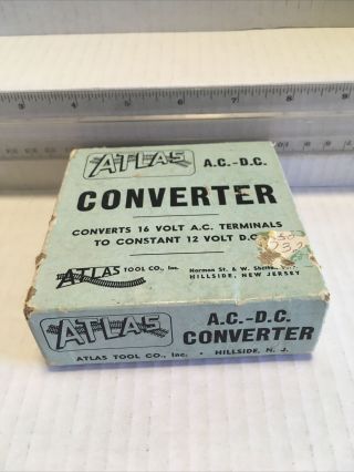 Atlas Tool Co.  A.  C.  - D.  C.  Converter 16volts A.  C.  To 12volts D.  C.  Box
