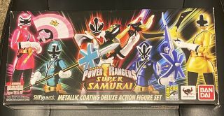 Bandai S.  H.  Figuarts Power Rangers Samurai Metallic Set Sdcc 2013 Sentai