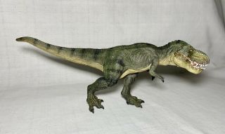 Papo Tyrannosaurus - 2012 Running T - Rex Dinosaur Green Articulated Jaw
