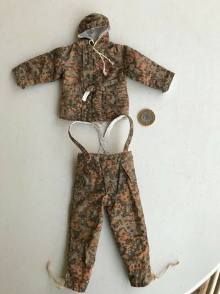 1/6 Scale Wwii German Winter White And Autumn Camo Reversible Uniform