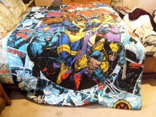 1994 Marvel X - Men Comforter Bed Blanket Twin 86 X 62 "