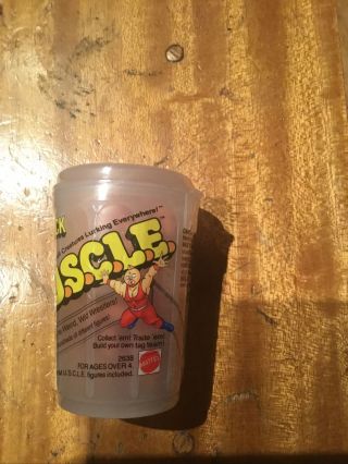 Vintage M.  U.  S.  C.  L.  E.  Muscle Men 10 Pack Trash Can In Can 1985 2