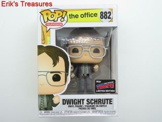 Funko Pop Television Dwight Schrute 882 Limited Ed Official Nycc Sticker Nm - M