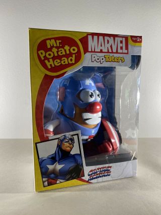 Marvel Playskool Mr.  Potato Head Poptaters Captain America,  Nib