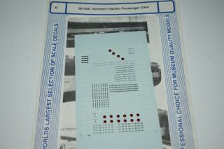 N Scale Microscale Decal 60 - 208 Northern Pacific Passenger Cars K13930