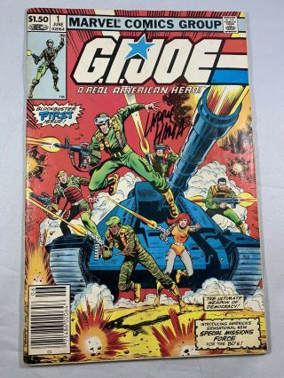 Gi Joe A Real American Hero Comic 1 First Printing 1982 Signed By Larry Hama