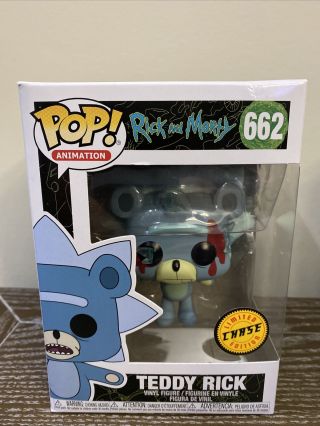 Funko Pop Animation Rick And Morty Teddy Rick 662 Chase Limited Edition