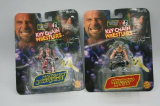 Wcw Nwo Keychain Wrestlers Hollywood Hogan And Macho Man Randy Savage 1998