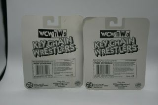 WCW NWO Keychain Wrestlers Hollywood Hogan and Macho Man Randy Savage 1998 2