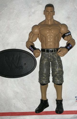 Wwe John Cena Camo Pants Rare Mattel Basic Figure W/ Stand A6