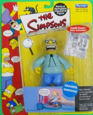 The Simpsons Grandpa Simpson Action Figure World Of Springfield Interactive Moc