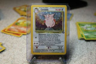 Rare Holo Clefable 1/64 Jungle Set Pokemon Card - Hp