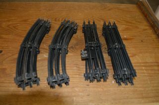 16 Sections Marx O27 Gauge 3 Rail Black Straight & Curved Track Loop W/pins