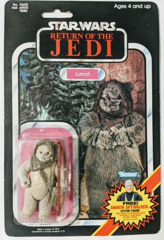 Vintage Kenner Star Wars Return Of The Jedi Rotj Lumat Ewok Card Reseal