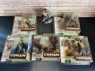 Conan Series 1 Figure Set Mcfarlane (2004) Opened Cimmeria Indomitable 6 Figures