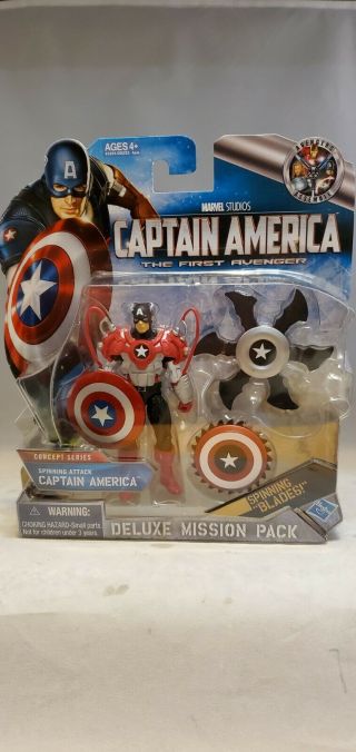 Marvel Universe 3.  75 " Spinning Attack Captain America Figure