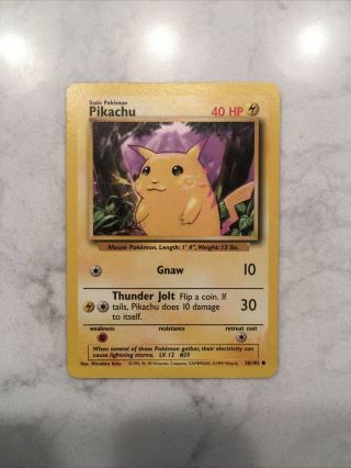1999 Pokemon Game Base Yellow Cheeks Pikachu 58 Psa 9?? No Psa Grading