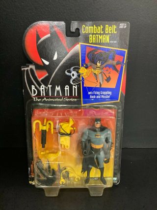 Kenner Combat Belt Batman Action Figure Animated Series On Card 1992