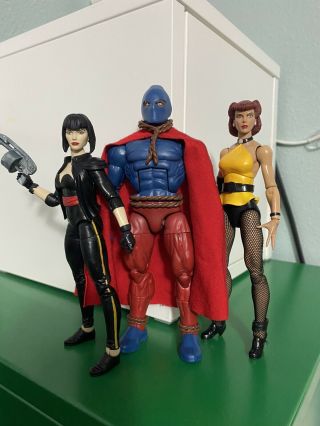 Dc Custom Silk Spectre,  Hooded Justice,  And Silhouette