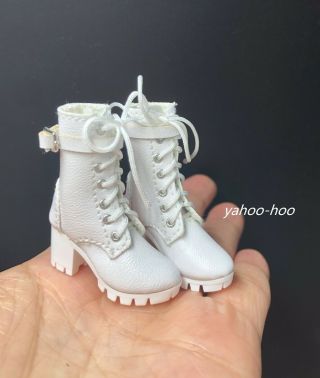 1/6 Scale High Heel Pumps Boots Hollow White For 12 " Female Figure