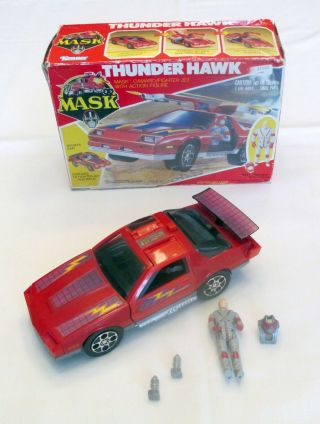 Vintage 1985 Mask Thunderhawk Camaro Complete W/box,  Matt Tracker,  Mask,  Bombs