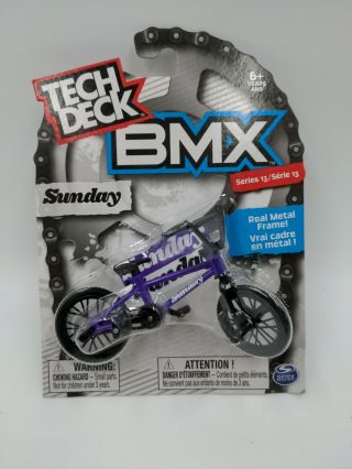 Tech Deck Bmx Metal Finger Bike Sunday Purple Series 13 Ages 6,  Spin Master