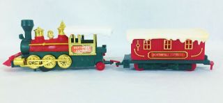 1996 North Pole Christmas Express Animated Train Replacement Engine & Caboose