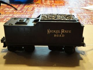 Vtg Lionel O Scale Nickel Plate Road Coal Tender,  Black,  No Box