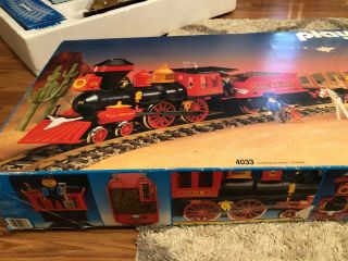 Vintage Playmobil 4033 Western G Scale Train Set,  Train Runs