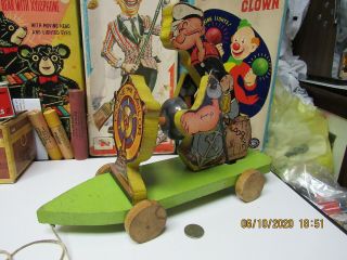 Fisher Price Popeye The Sailor 1936 Wooden Pull Toy 703 Cond,