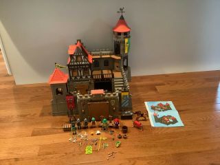 Vintage Geobra Playmobil Kings Castle Knights Set 3666 Medieval Nearly Complete