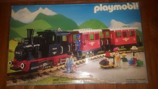 Vintage Playmobil Railroad Passenger Train Set 4002