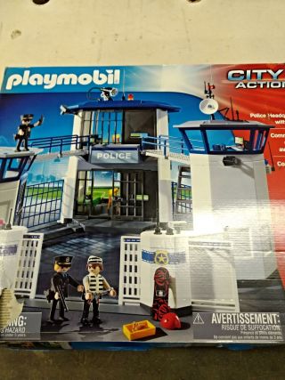 Open Box,  See Notes) Playmobil Police Headquarters With Prison