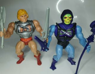 Vintage Motu,  Masters Of The Universe,  Battle Armour He - man & Skeletor,  Vgc,  Taiwan 2