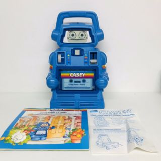 Playskool - 1985 Casey Robot - Cassette Player Learning Toy - Boxed,