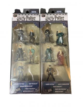 Harry Potter Nano Metalfigs 5 Pack Figure Set Jada Toys Pack A & B Weasley