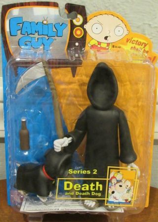 2005 Family Guy Series 2 " Death And The Death Dog " Action Figure Set - Moc