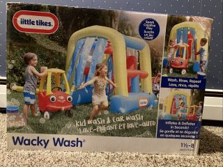 Inflatable Wacky Car Wash Water Pool Toy Sprinkler Little Tikes 18 Months - 8 Yrs