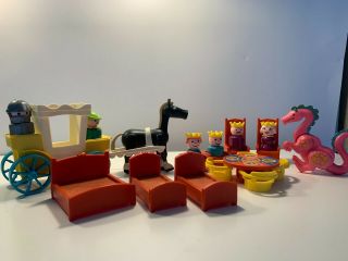 Vintage 1974 Fisher Price Little People Castle Accessories Only Including Dragon