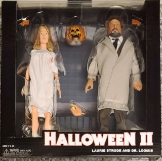 Neca Halloween 2,  Laurie Strode And Dr.  Loomis 8 " Clothed Figures,