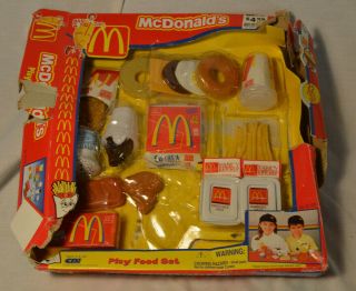2001 Mcdonalds Play Food Set Cdi - Mcflurry,  Fries,  Sundae,  Drink,  Hash Browns