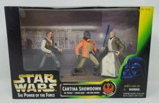 1997 Kenner Star Wars Potf: Cantina Showdown - Dr.  Evazan,  Ponda Baba,  Obi - Wan