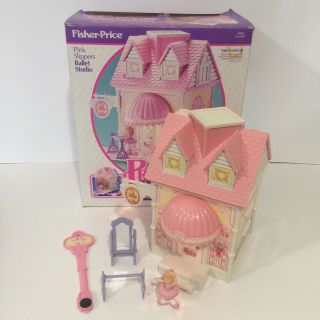 Vintage Fisher Price Precious Places Pink Slippers Ballet Studio Lights