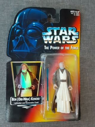 Star Wars 1995 The Power Of The Force Potf Red Holo Ben (obi - Wan) Kenobi Figure