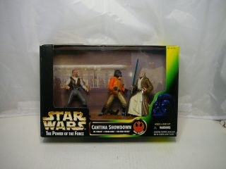 Star Wars Potf Cantina Showdown Dr Evazan Ponda Baba Obi - Wan Kenobi Figures 1997
