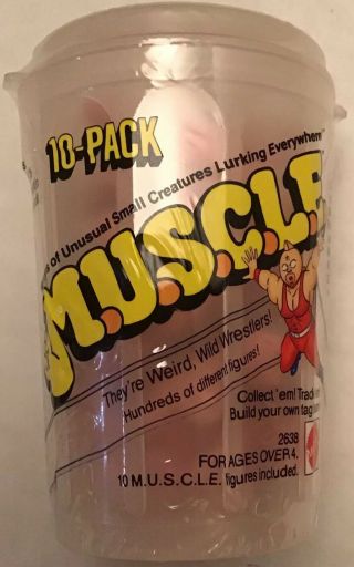 Vintage 1985 M.  U.  S.  C.  L.  E.  Muscle Men 10 Pack In Can By Mattel
