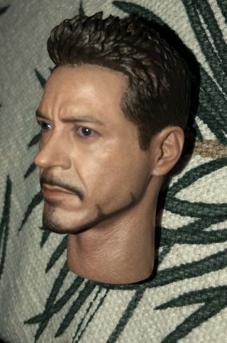 Hot Toys Iron Man Mark XLVII 47 Tony Stark 1/6 Head Sculpt (Head Only) 3