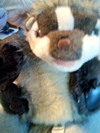Folkmanis Full Body Badger Hand Puppet Plush Stuffed Toy - Fast