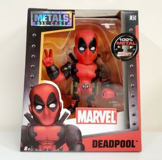 2016 Marvel Metals Die Cast Deadpool M50 4 " Figure Jada Toys