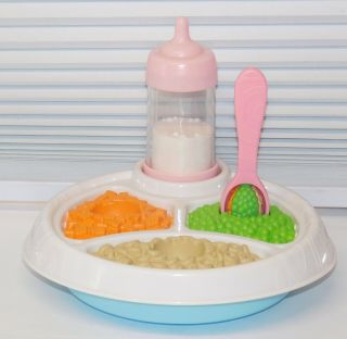 Fisher Price Fun Food Servin Surprises Baby Doll Magic Food Spoon & Bottle